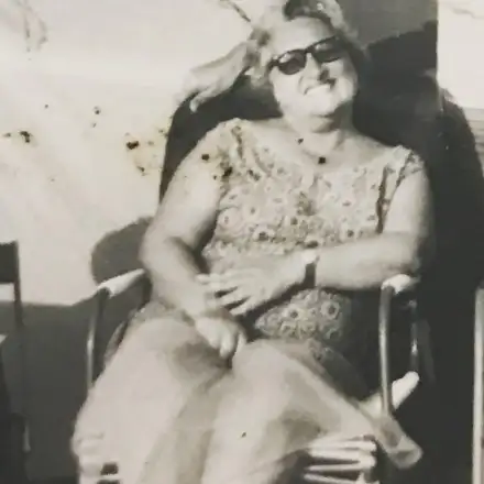 Dr.ª Alexandrina Ilda de Oliveira, fundadora da Farmácia Ilda, numa fotografia antiga
